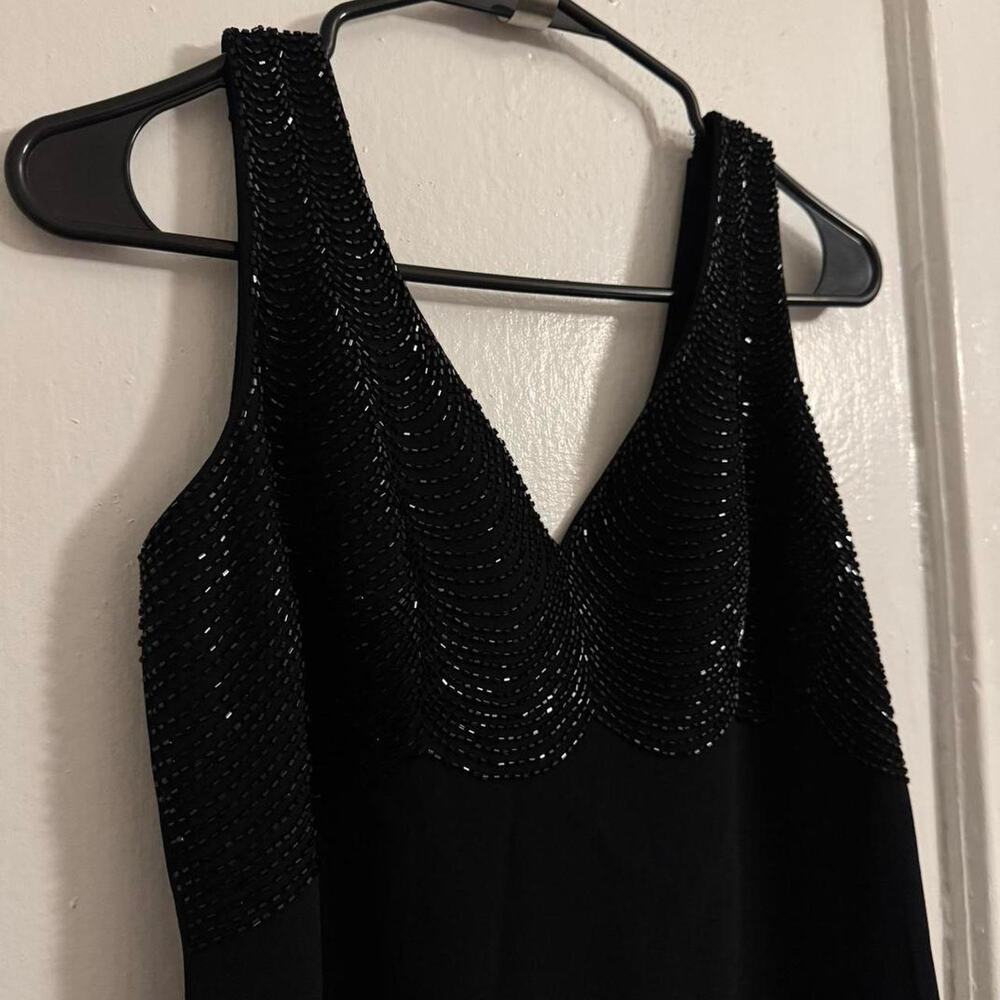 Stunning black Daymor Couture‎ evening gown beaded bodice VDay Black Tie